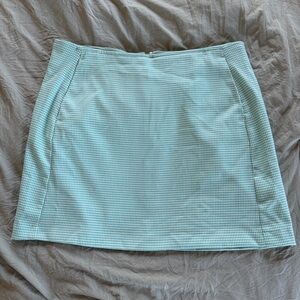 Urban Outfitters Aqua & White Gingham Print Mini Skirt